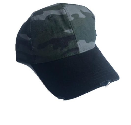 Gray Camo/Black Brim Boardwalk Baseball Cap