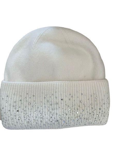 Crystal Beanie White