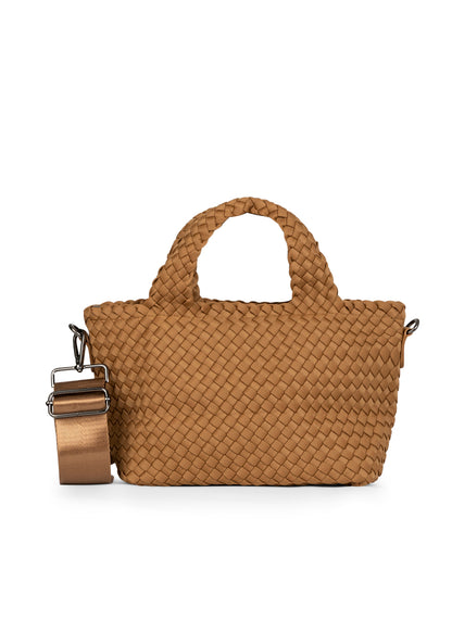 Mark Camel Woven Mini Tote