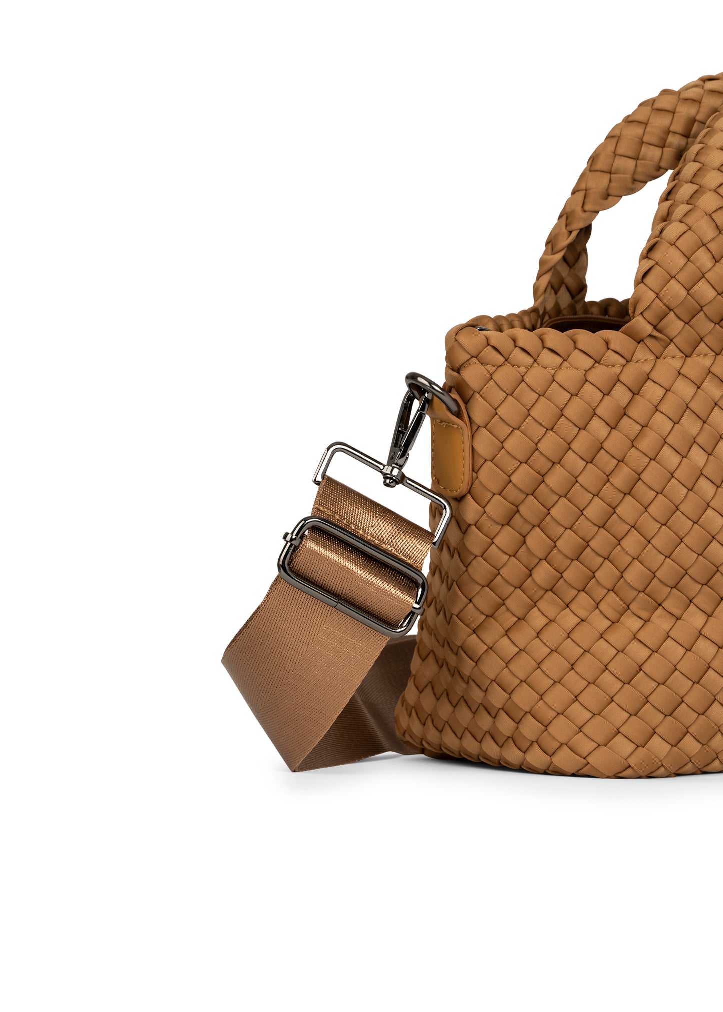 Mark Camel Woven Mini Tote