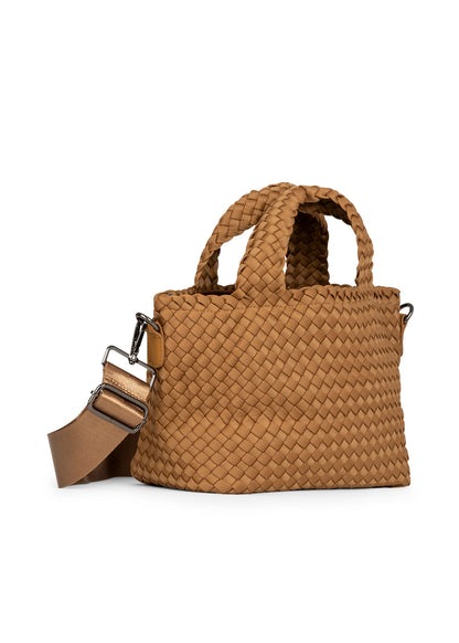 Mark Camel Woven Mini Tote