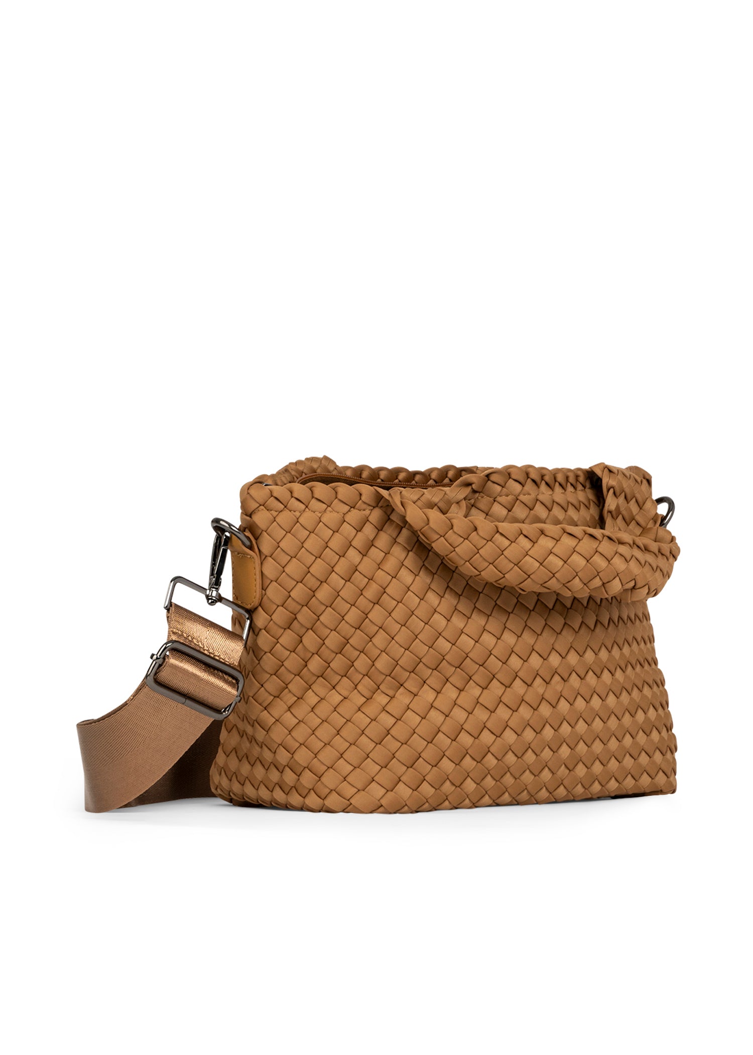 Mark Camel Woven Mini Tote