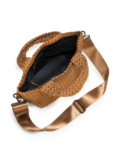 Mark Camel Woven Mini Tote