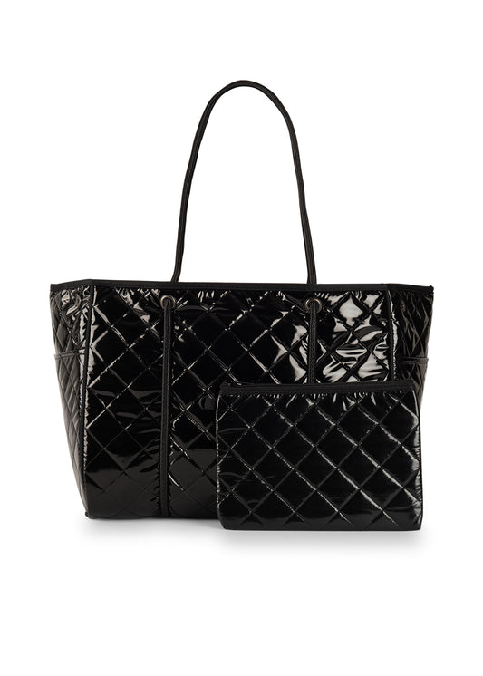 Greyson Noir Puffer Tote with Monogram