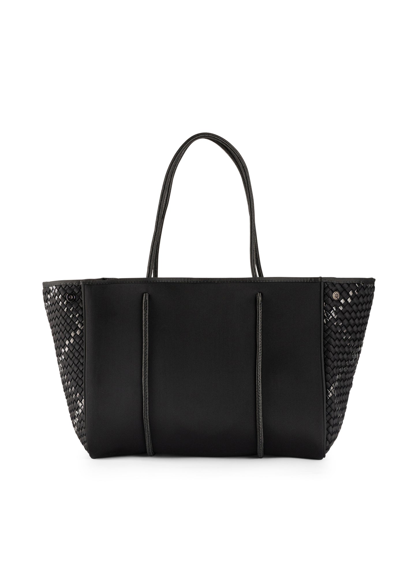 Greyson Noir Woven Neoprene Tote with Monogram