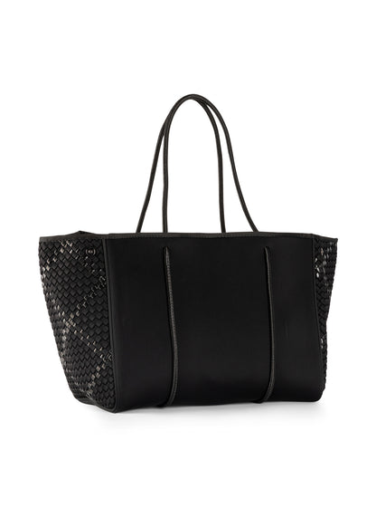 Greyson Noir Woven Neoprene Tote with Monogram