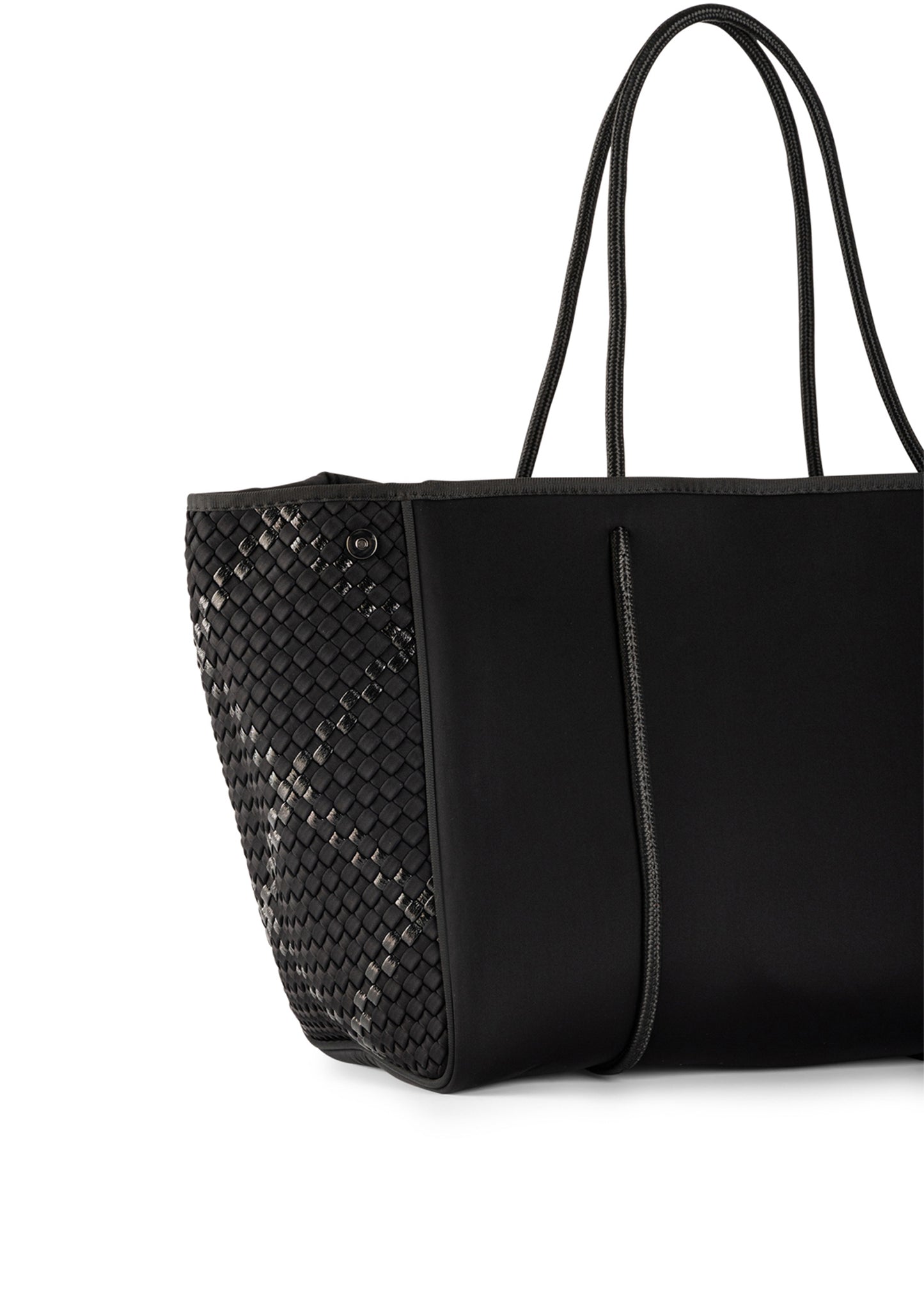 Greyson Noir Woven Neoprene Tote with Monogram