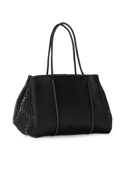 Greyson Noir Woven Neoprene Tote with Monogram