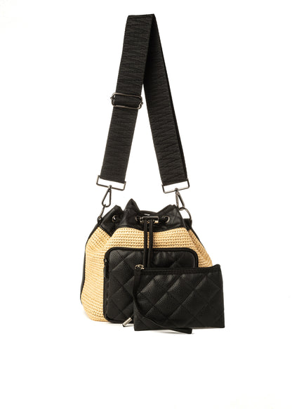 Lindsey Raffia Bucket bag