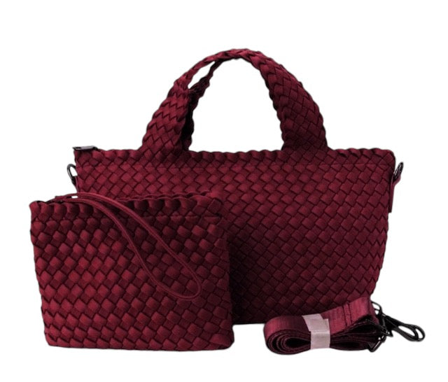 Mark Merlot Woven Mini Tote