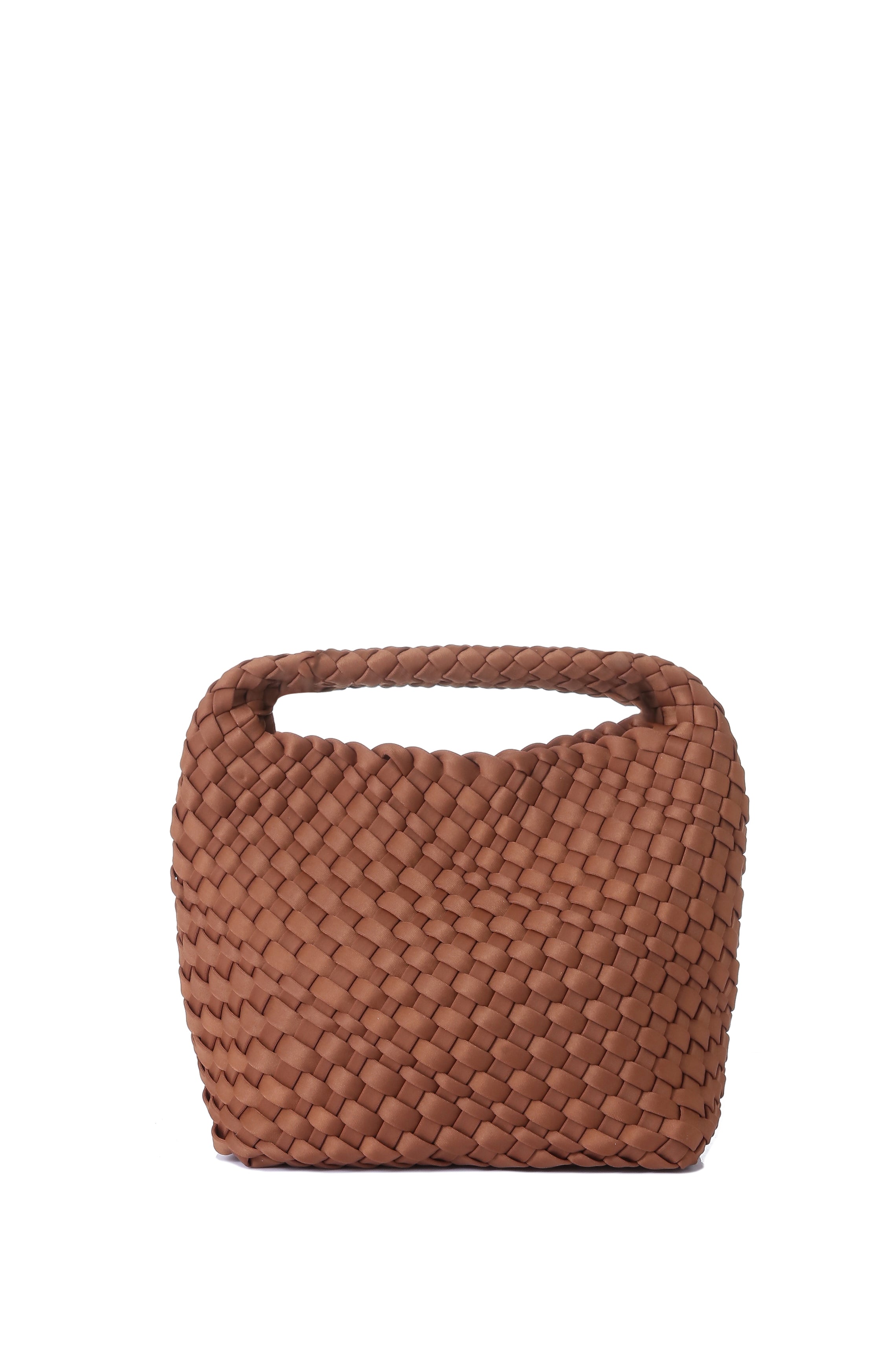 Shelly Walnut Woven Bucket Bag PRE-ORDER SHIP 3/15