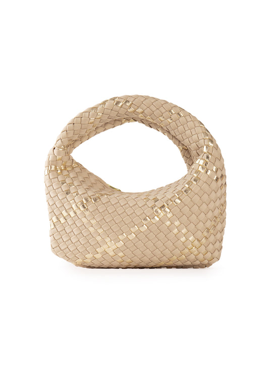 Carrie Buff Mini Woven Hobo