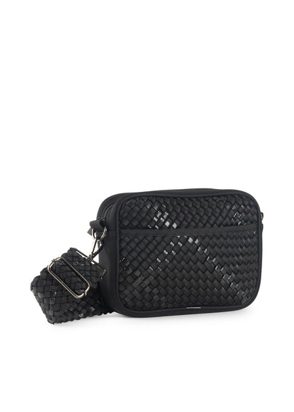 Drew Noir Woven Crossbody