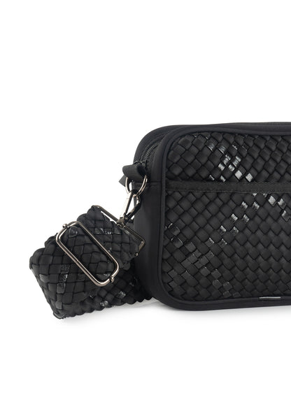 Drew Noir Woven Crossbody