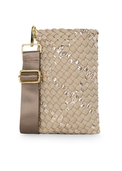 Shay Buff Woven Phone Bag