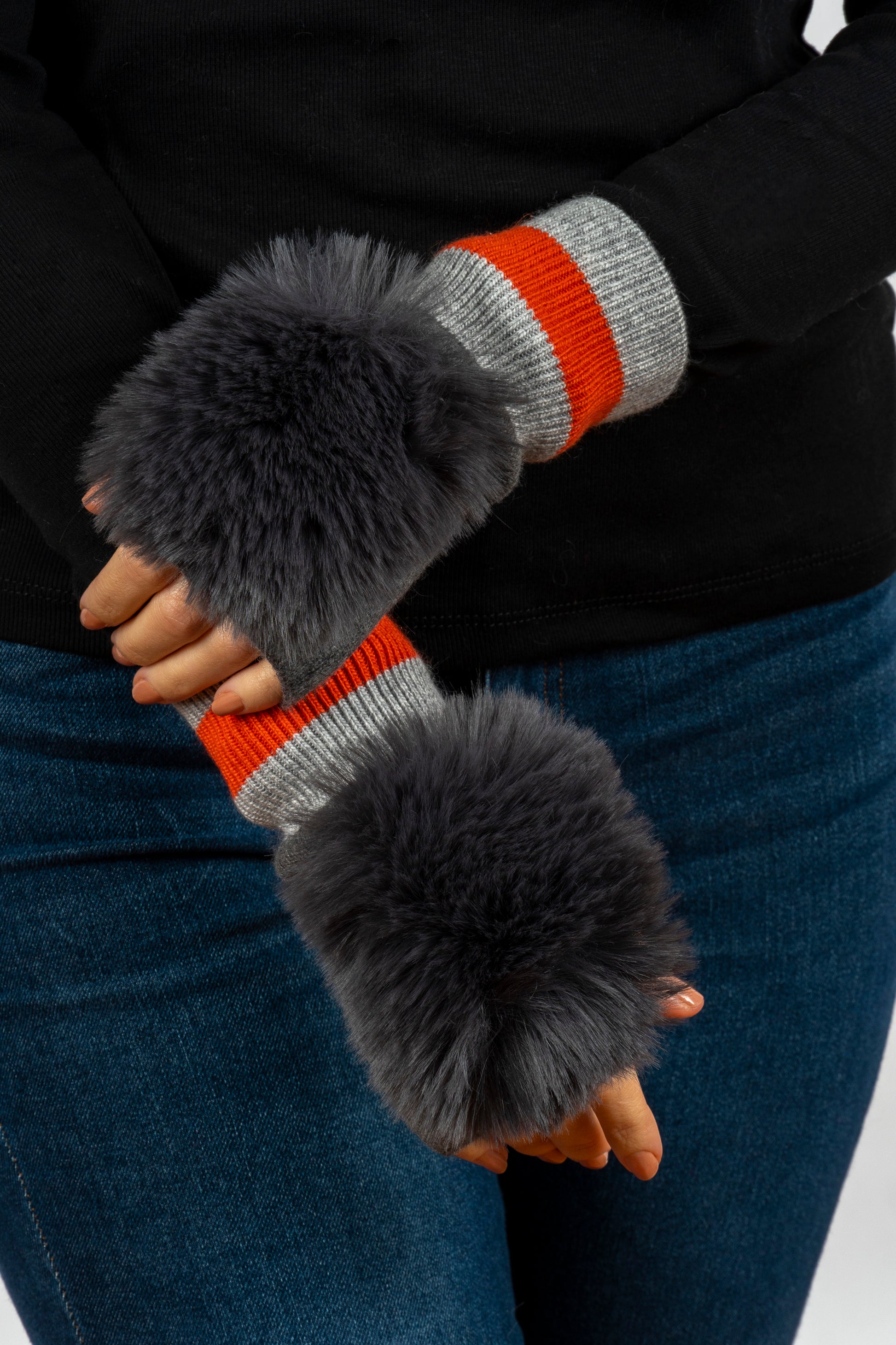 hip fluff fingerless glove