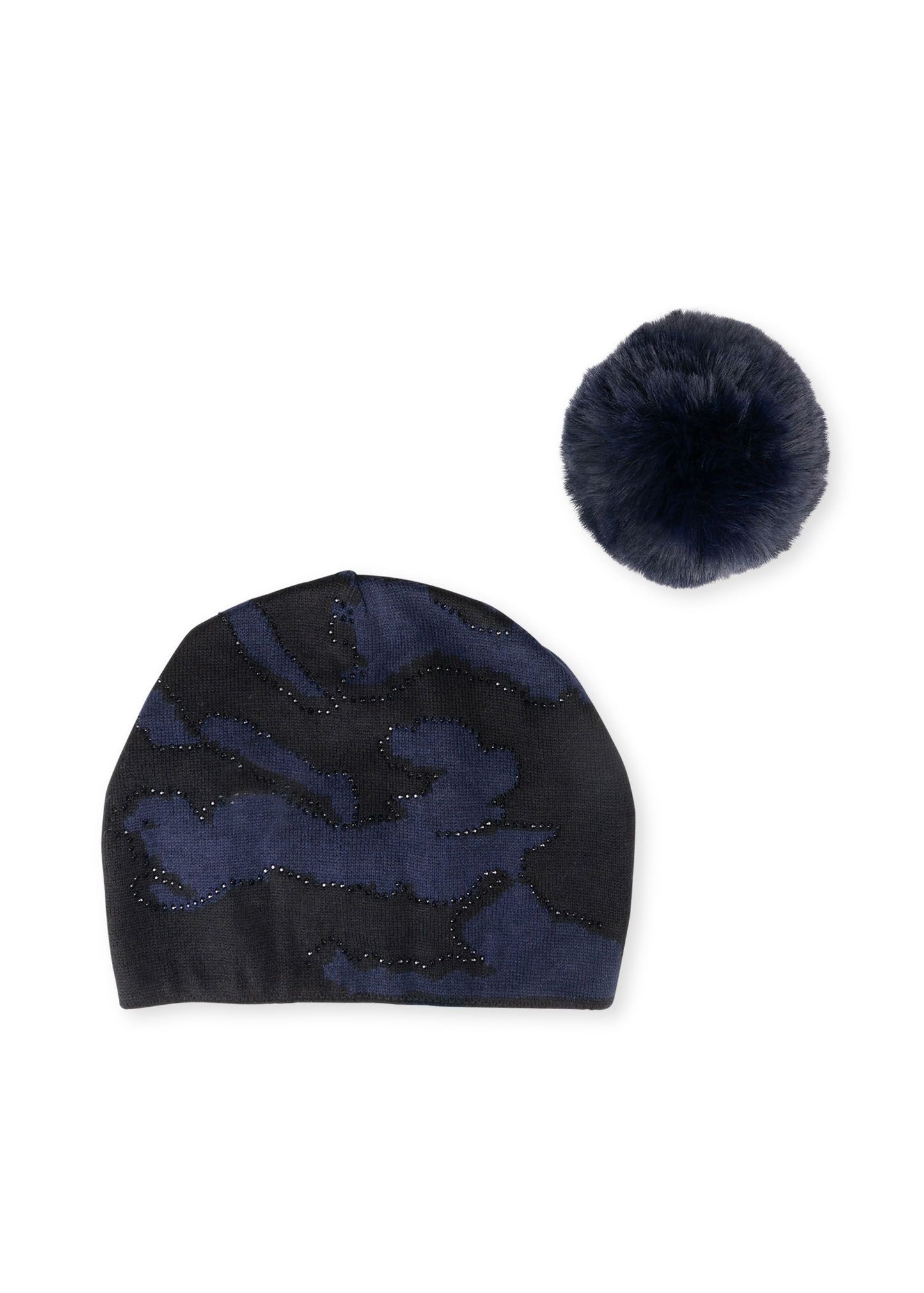 colorado black/navy camo beanie