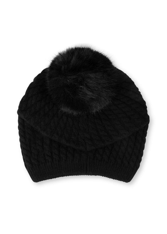 Cabin Cable Hat Black - FINAL SALE