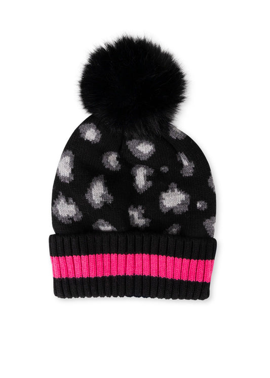 babe pom pom hat black