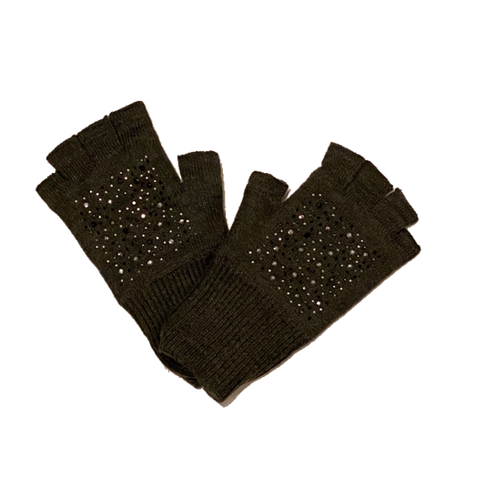 twinkle fingerless glove charcoal